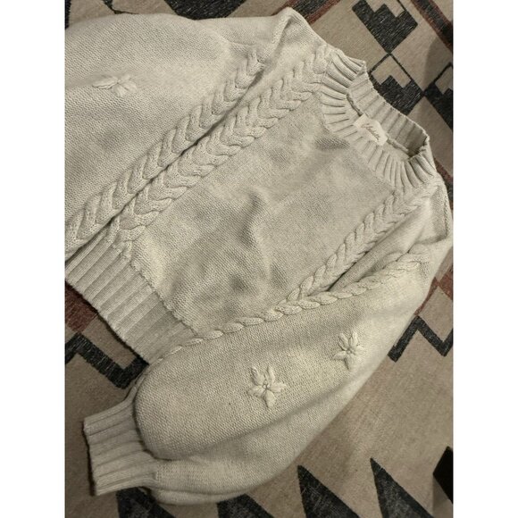 Cleobella Women's thick Knit Long Sleeves Round Neck Pullover Sweater Size S - Picture 2 of 5